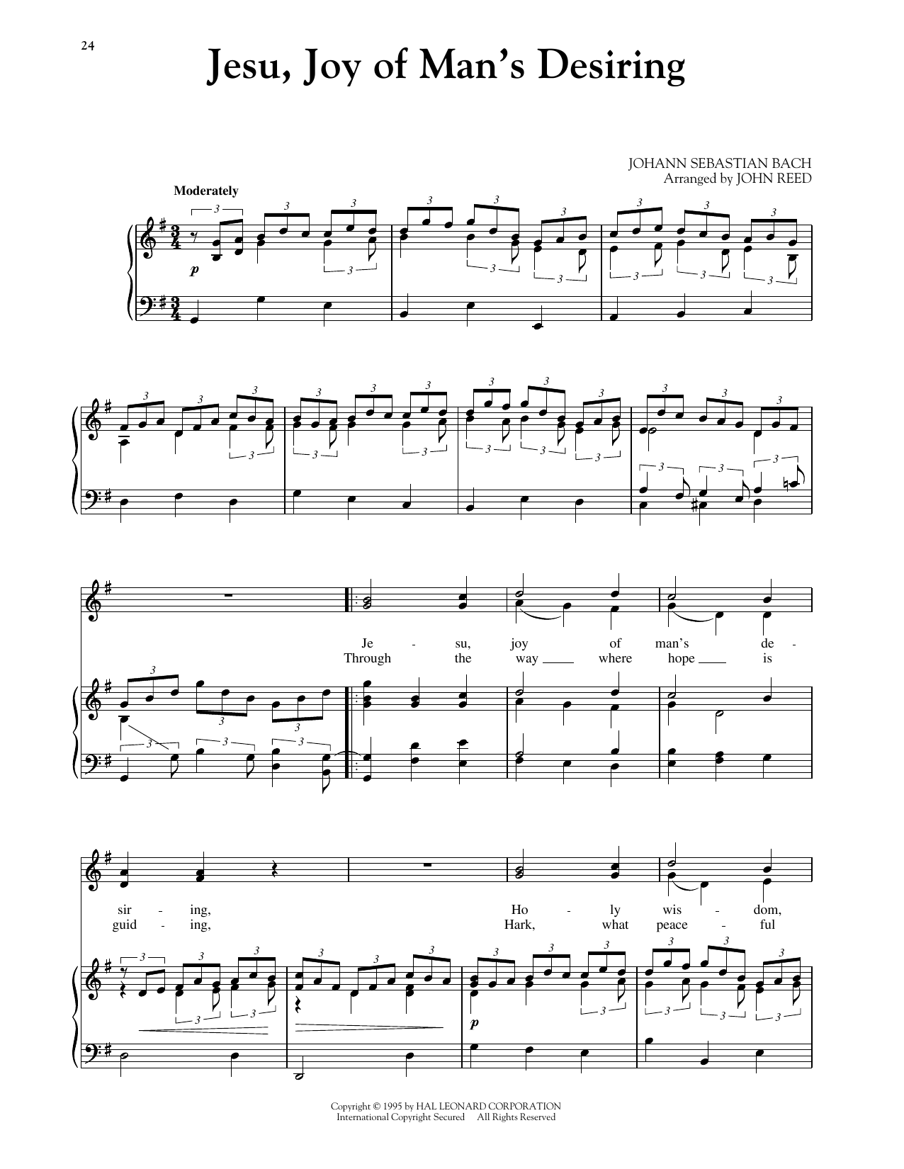 Johann Sebastian Bach Jesu, Joy Of Man's Desiring (arr. Richard Walters) (High Voice) sheet music notes and chords arranged for Piano & Vocal