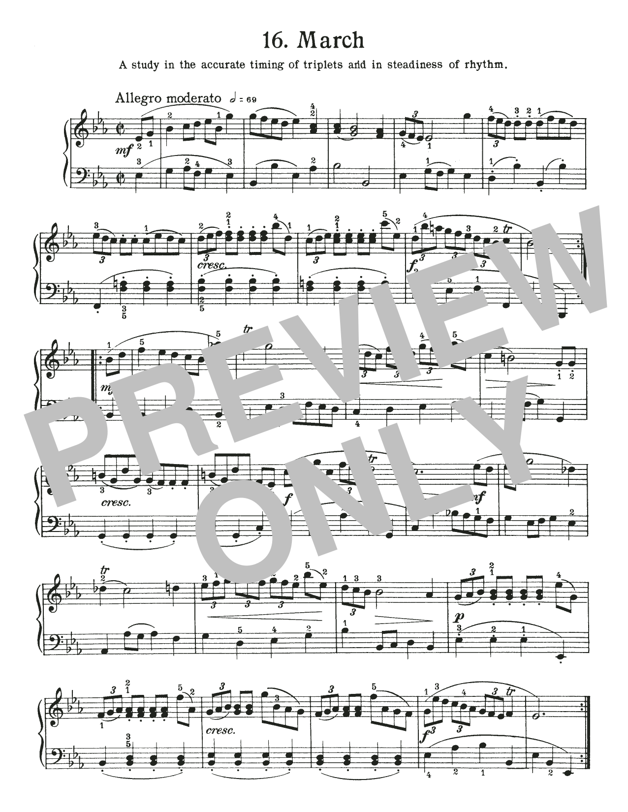 Johann Sebastian Bach March In E-Flat Major, BWV App 127 sheet music notes and chords arranged for Piano Solo