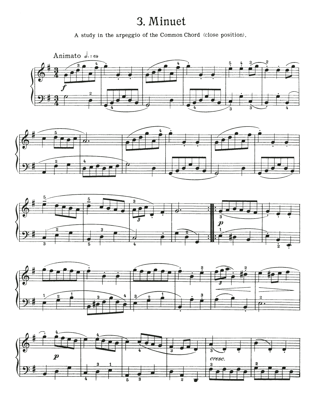 Johann Sebastian Bach Minuet In G Major, BWV Appendix 116 sheet music notes and chords arranged for Piano Solo