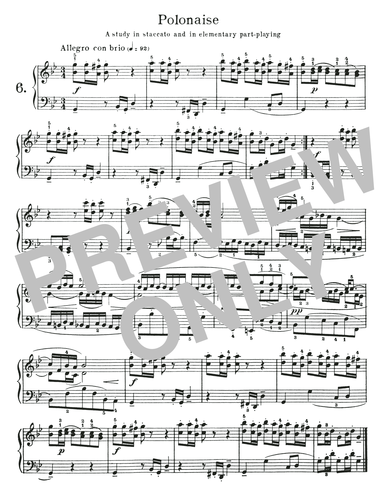 Johann Sebastian Bach Polonaise In G Minor, BWV App 123 sheet music notes and chords arranged for Piano Solo
