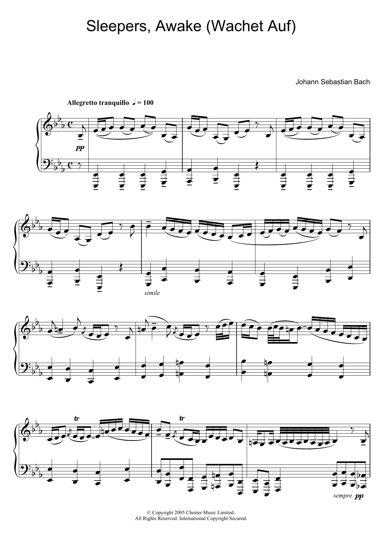 Johann Sebastian Bach Sleepers, Awake (Wachet Auf) sheet music notes and chords arranged for Clarinet Solo