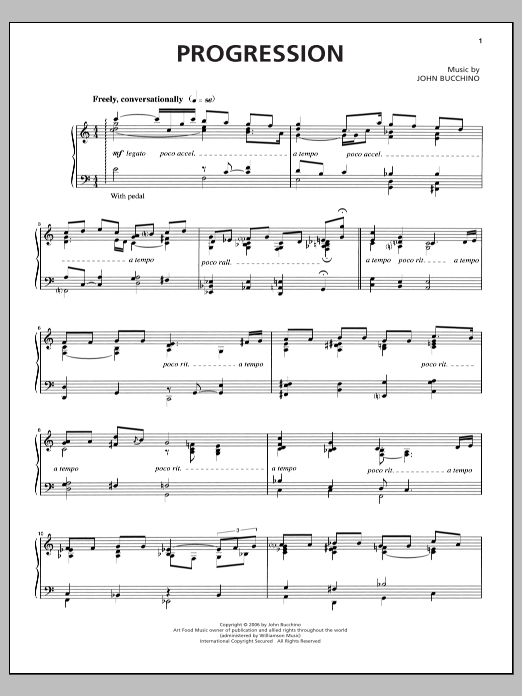John Bucchino Progression sheet music notes and chords arranged for Piano & Vocal