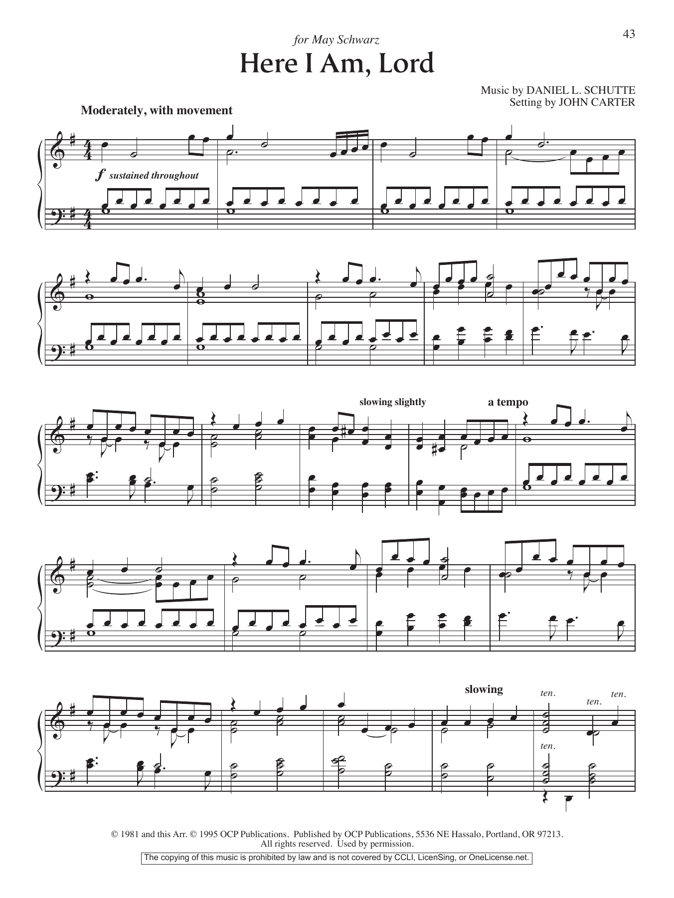 John Carter Here I Am, Lord sheet music notes and chords arranged for Piano Solo