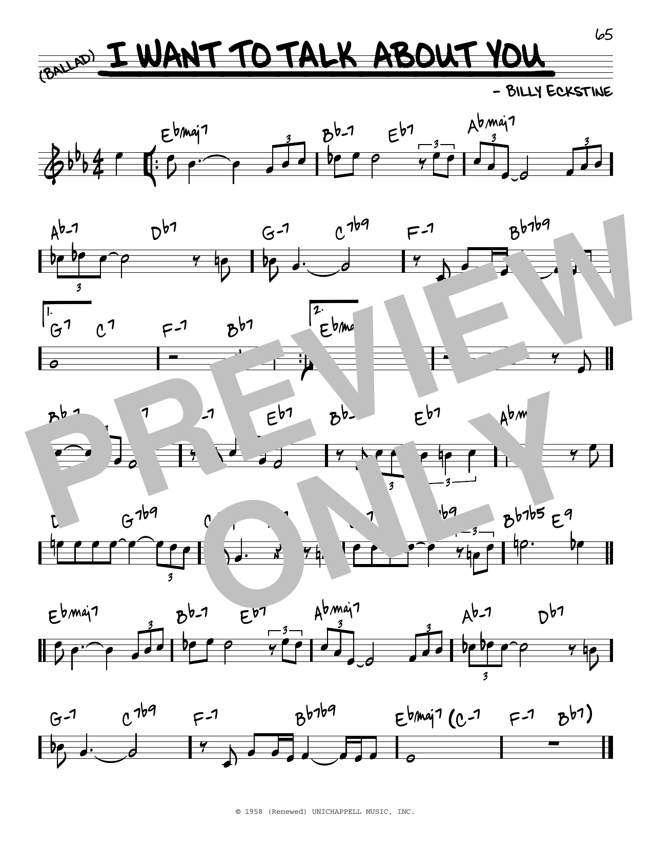 John Coltrane I Want To Talk About You sheet music notes and chords arranged for Real Book – Melody & Chords