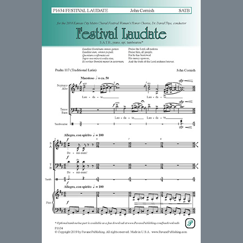 Easily Download John Cornish Printable PDF piano music notes, guitar tabs for  SATB Choir. Transpose or transcribe this score in no time - Learn how to play song progression.