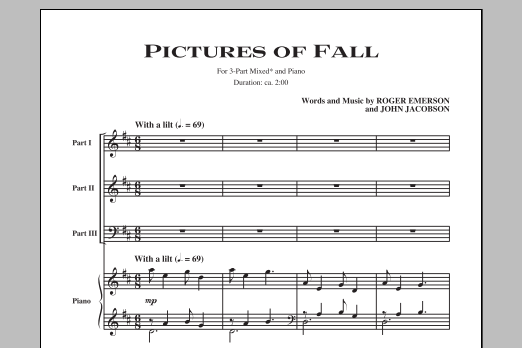 John Jacobson Pictures Of Fall sheet music notes and chords arranged for 3-Part Mixed Choir