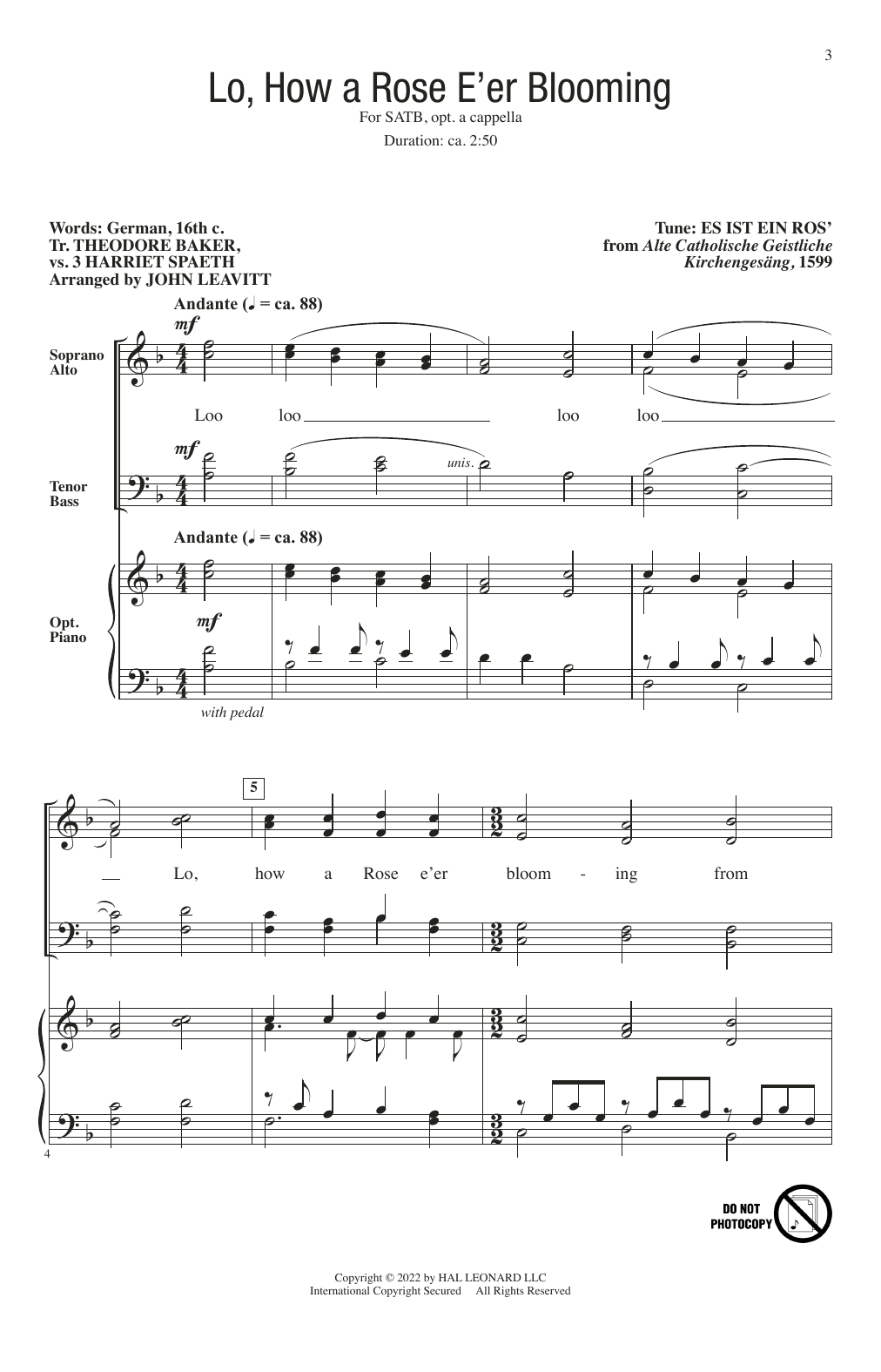 John Leavitt A Peaceful Christmas sheet music notes and chords arranged for SATB Choir