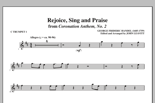 John Leavitt Rejoice, Sing And Praise - C Trumpet 1 sheet music notes and chords arranged for Choir Instrumental Pak