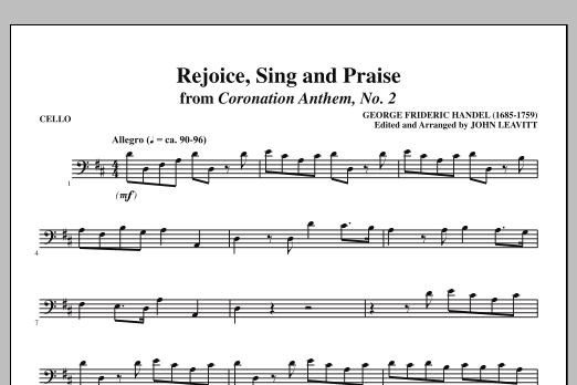 John Leavitt Rejoice, Sing And Praise - Cello sheet music notes and chords arranged for Choir Instrumental Pak
