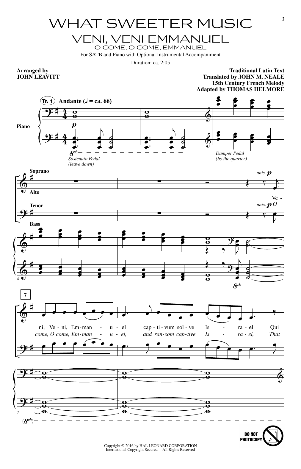 John Leavitt What Sweeter Music (A Cantata for Christmas) sheet music notes and chords arranged for SATB Choir