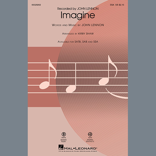 Easily Download John Lennon Printable PDF piano music notes, guitar tabs for  SSA Choir. Transpose or transcribe this score in no time - Learn how to play song progression.