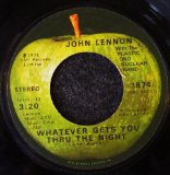 John Lennon 'Whatever Gets You Through The Night' Easy Piano