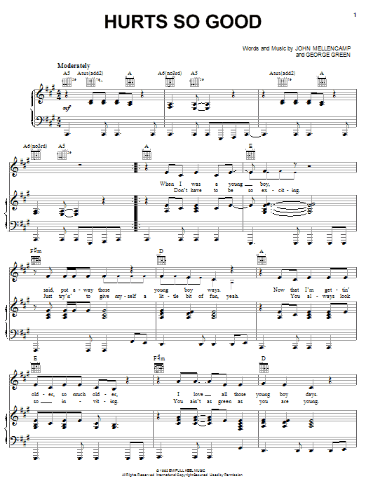 John Mellencamp Hurts So Good sheet music notes and chords arranged for Drums Transcription