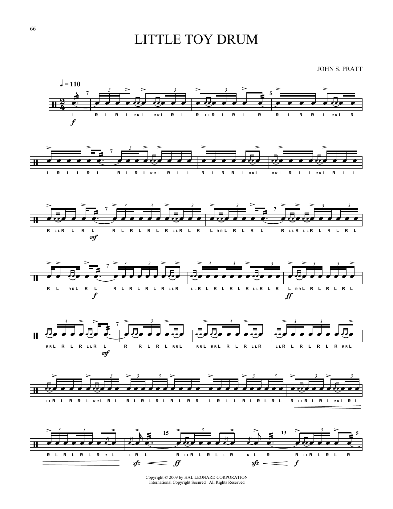 John S. Pratt Little Toy Drum sheet music notes and chords arranged for Snare Drum Solo