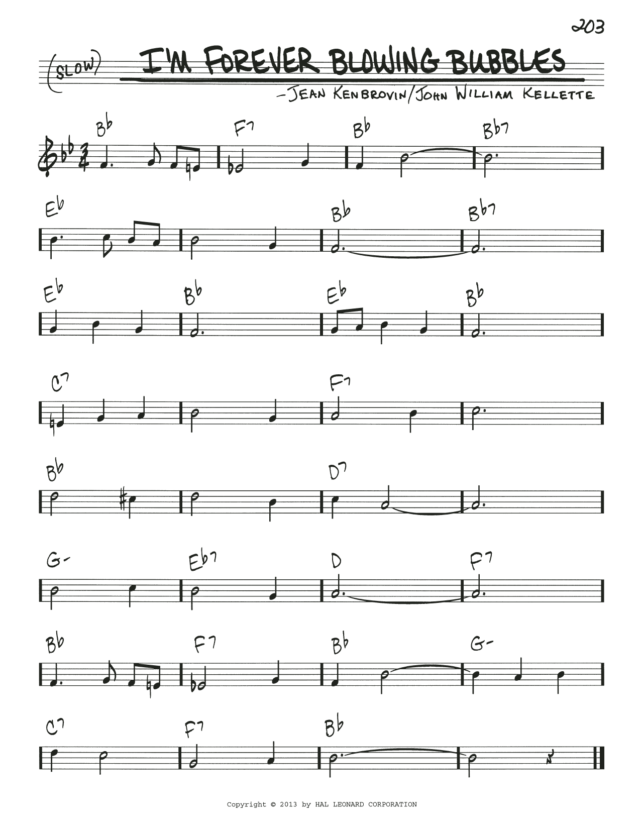 John William Kellette I'm Forever Blowing Bubbles sheet music notes and chords arranged for Piano, Vocal & Guitar Chords (Right-Hand Melody)