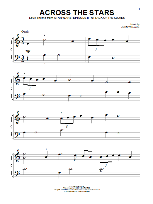 John Williams Across The Stars (from Star Wars: Attack Of The Clones) sheet music notes and chords arranged for Cello Solo