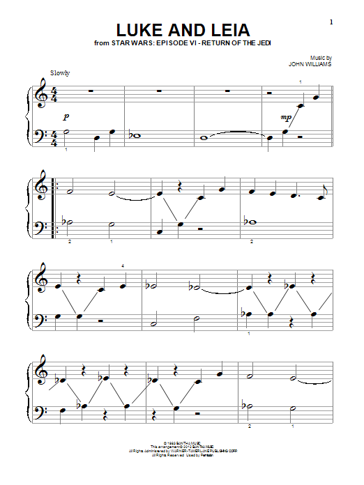 John Williams Luke And Leia (from Star Wars: Return of the Jedi) sheet music notes and chords arranged for Solo Guitar