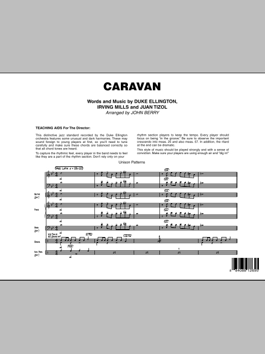 John Berry Caravan - Full Score sheet music notes and chords. Download Printable PDF.