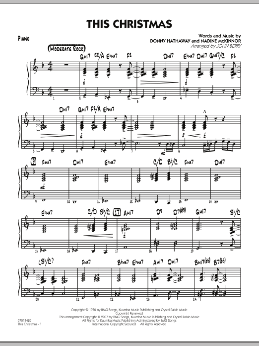 John Berry This Christmas - Piano sheet music notes and chords. Download Printable PDF.