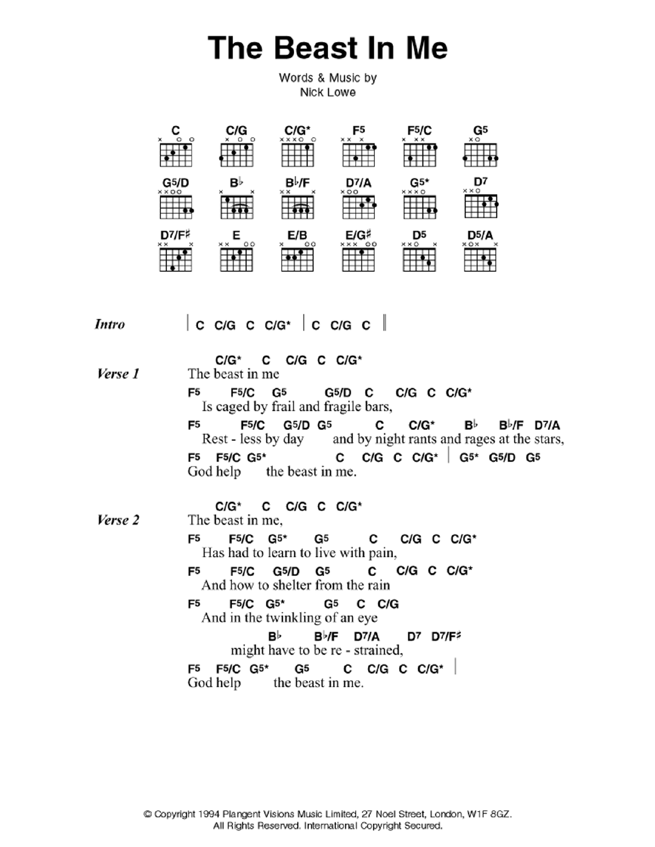 Johnny Cash The Beast In Me sheet music notes and chords arranged for Guitar Chords/Lyrics