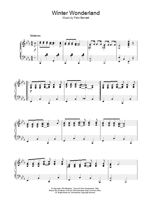 Johnny Mathis Winter Wonderland sheet music notes and chords arranged for Guitar Chords/Lyrics