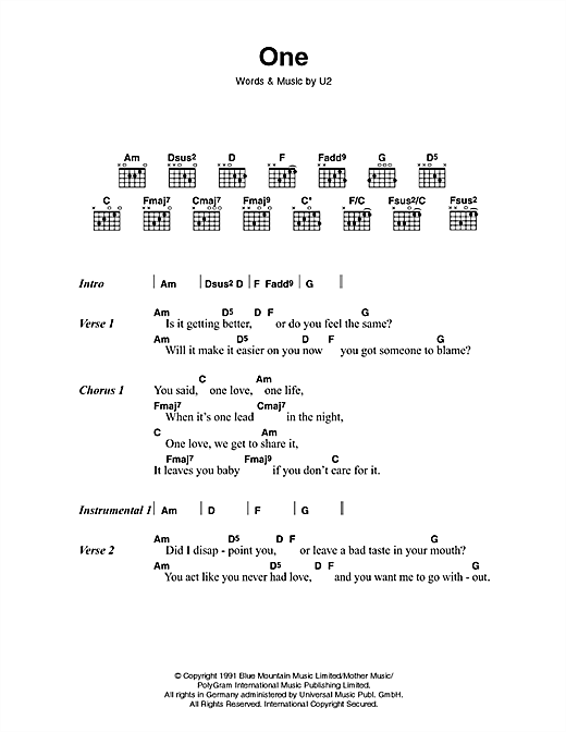 Johnny Cash One sheet music notes and chords arranged for Guitar Chords/Lyrics