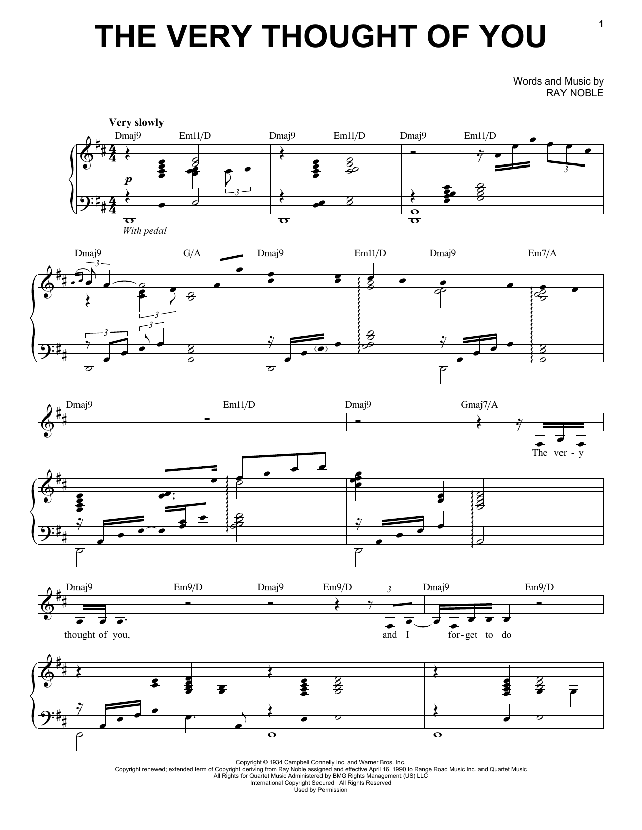 Jon Batiste The Very Thought Of You sheet music notes and chords arranged for Piano, Vocal & Guitar Chords (Right-Hand Melody)