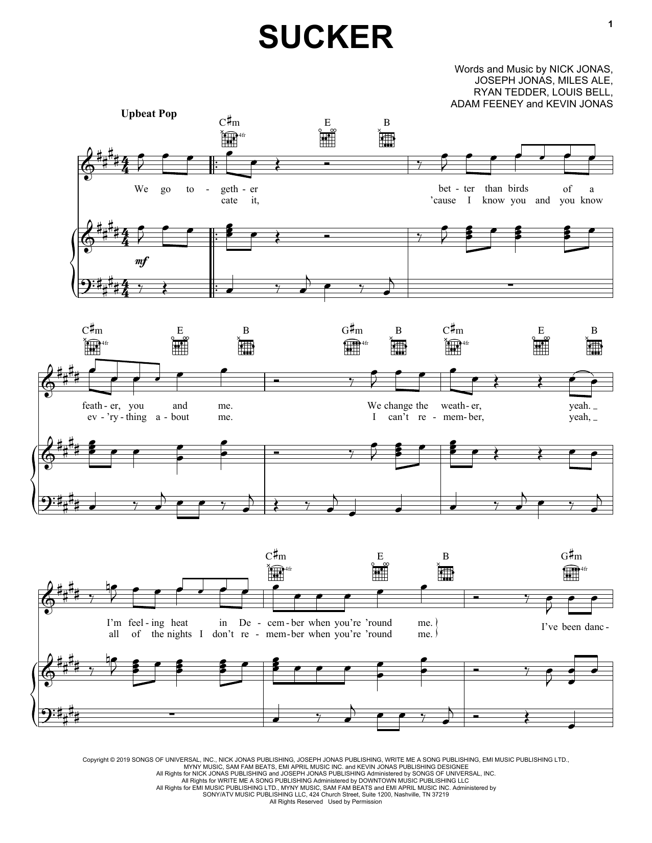 Jonas Brothers Sucker sheet music notes and chords arranged for Trombone Solo