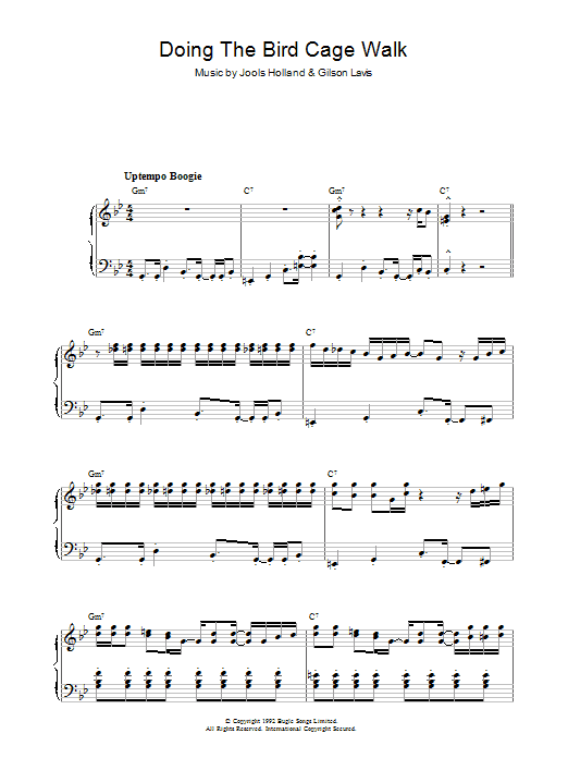 Jools Holland Doing The Bird Cage Walk (theme from Later ... With Jools Holland) sheet music notes and chords arranged for Piano, Vocal & Guitar Chords