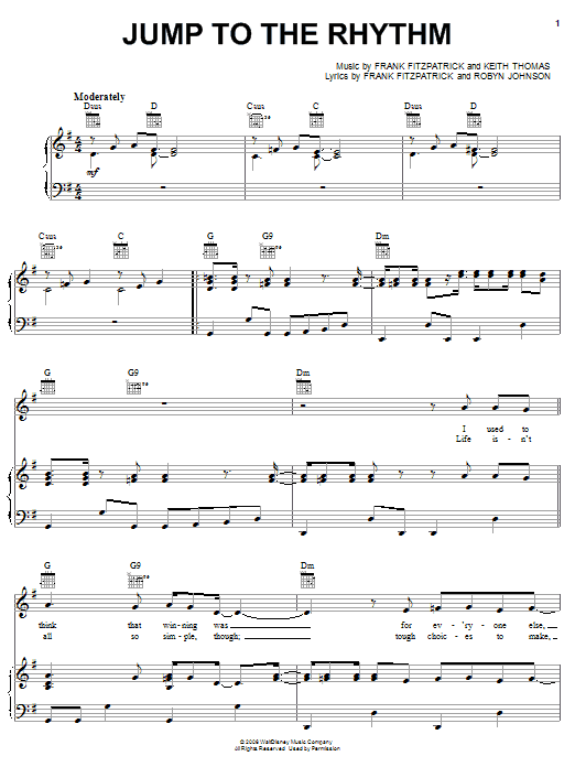 Jordan Pruitt Jump To The Rhythm sheet music notes and chords arranged for Piano, Vocal & Guitar Chords (Right-Hand Melody)