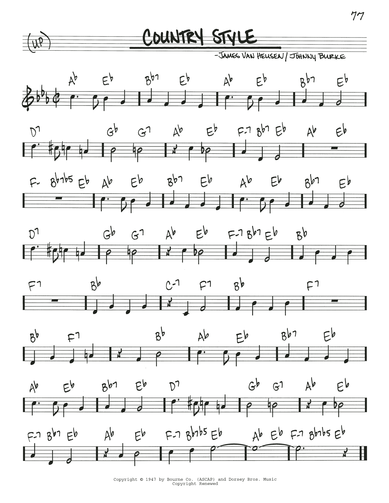 Josef Zawinul Country Preacher sheet music notes and chords arranged for Real Book – Melody & Chords