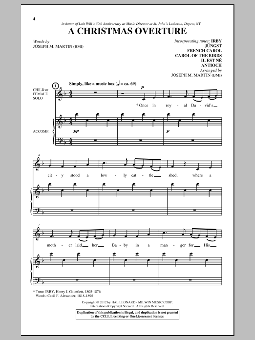 Joseph M. Martin A Celebration Of Carols sheet music notes and chords arranged for SATB Choir