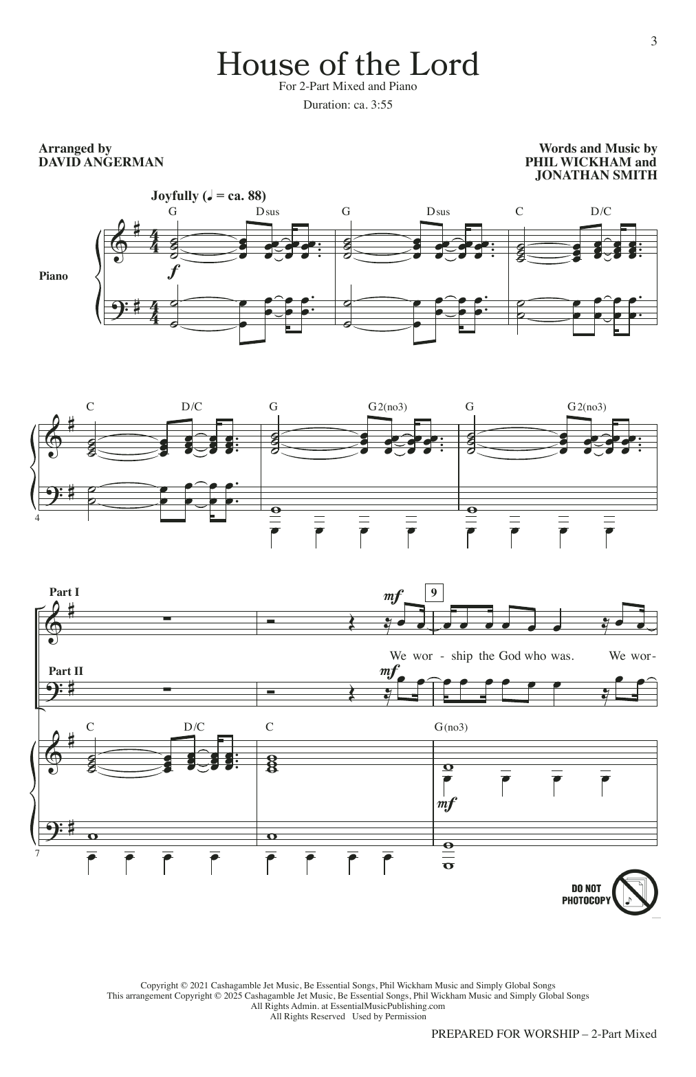 Joseph M. Martin, Ed Hogan, Heather Sorenson, and David Angerman Prepared For Worship sheet music notes and chords arranged for 2-Part Choir