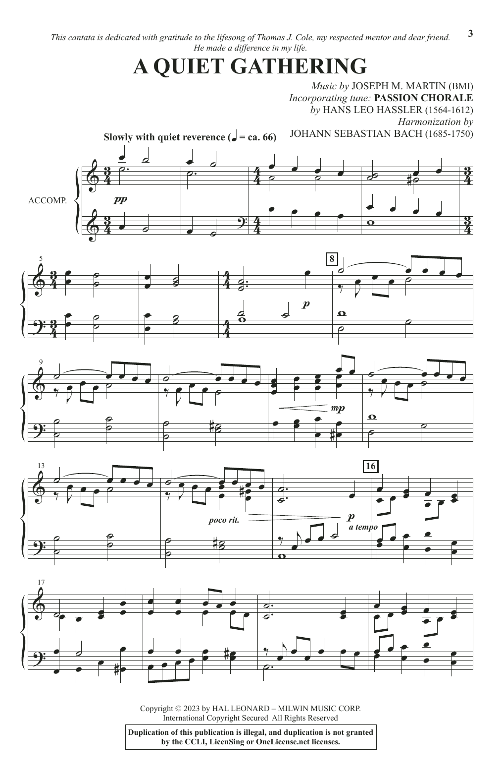 Joseph M. Martin From Silence To Song sheet music notes and chords arranged for SATB Choir