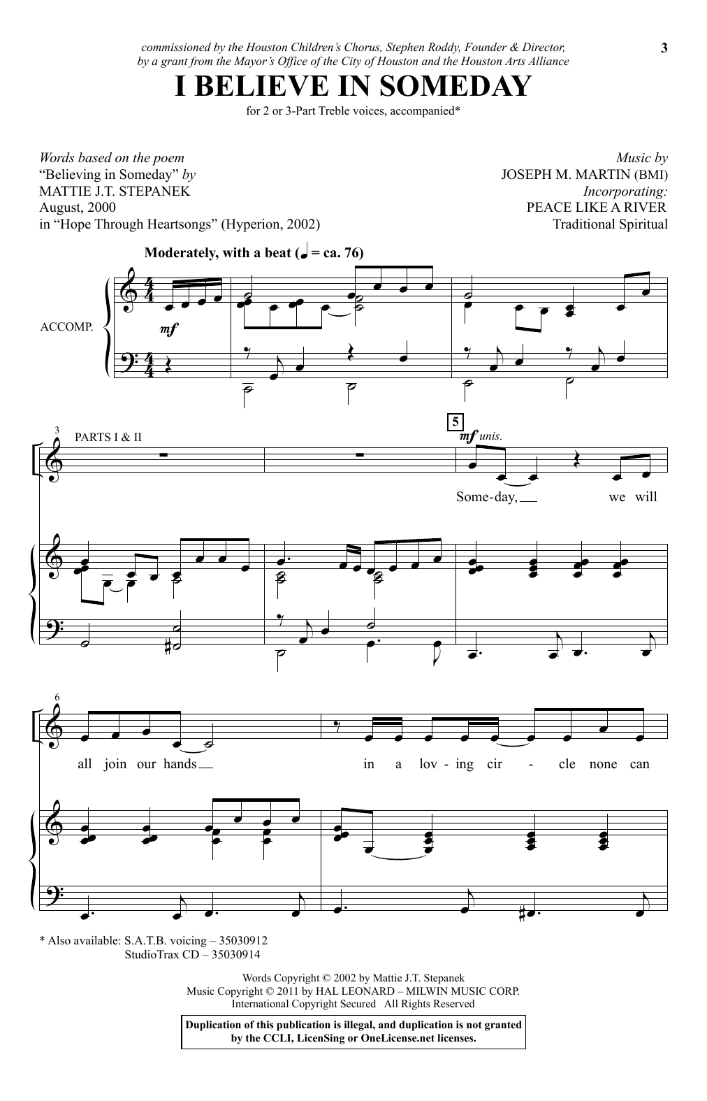 Joseph  M. Martin I Believe In Someday (with 