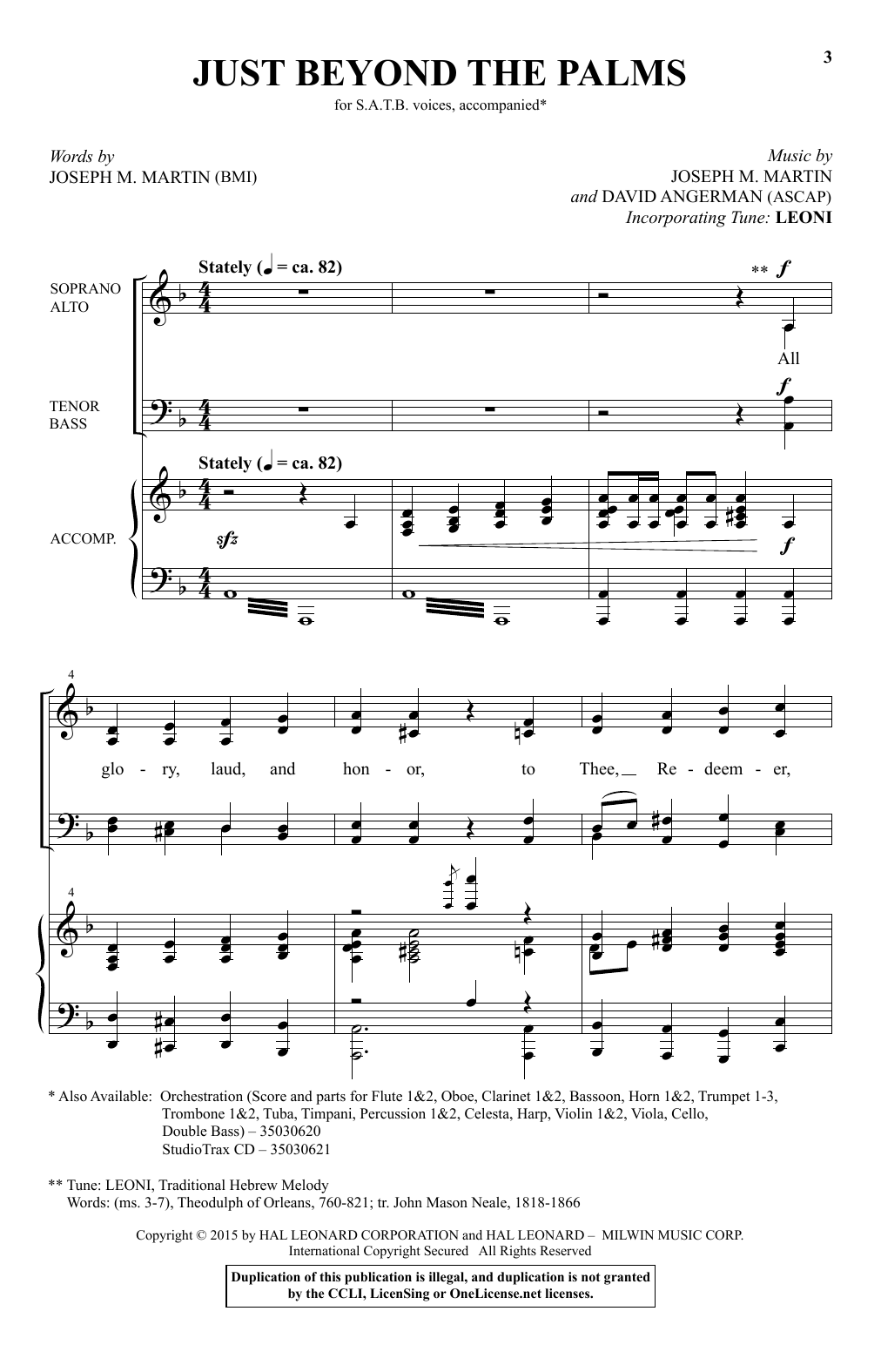 Joseph M. Martin Just Beyond The Palms sheet music notes and chords arranged for SATB Choir
