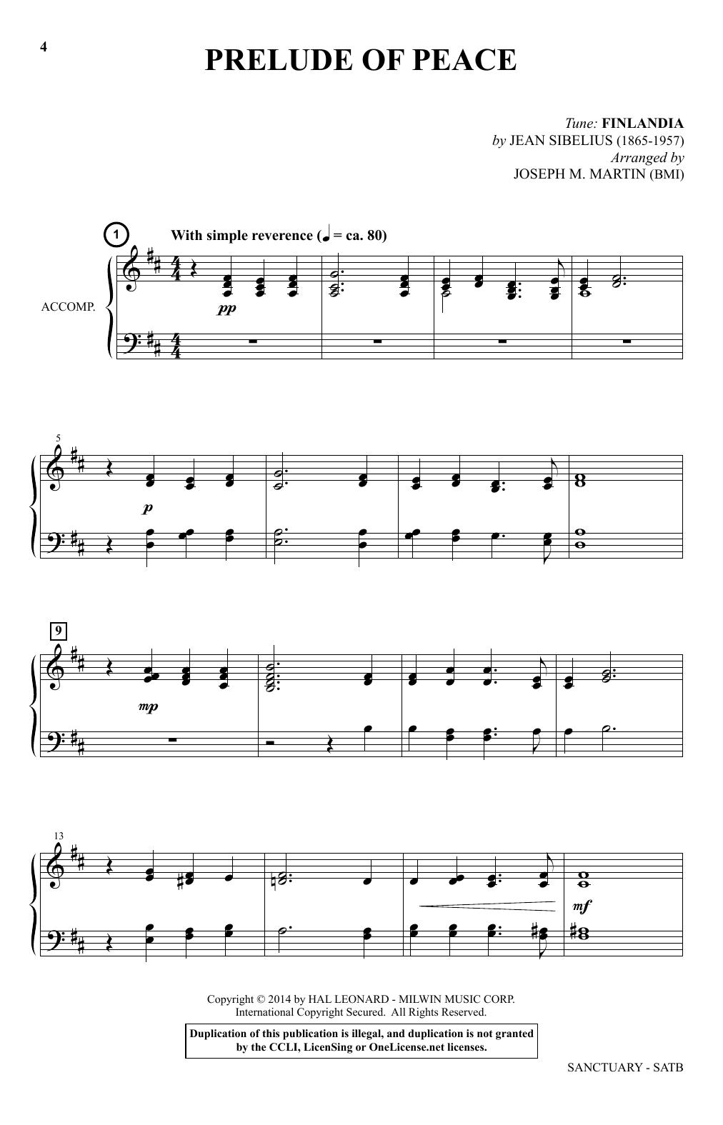 Joseph M. Martin Sanctuary (A Cantata of Hope and Peace) sheet music notes and chords arranged for SATB Choir