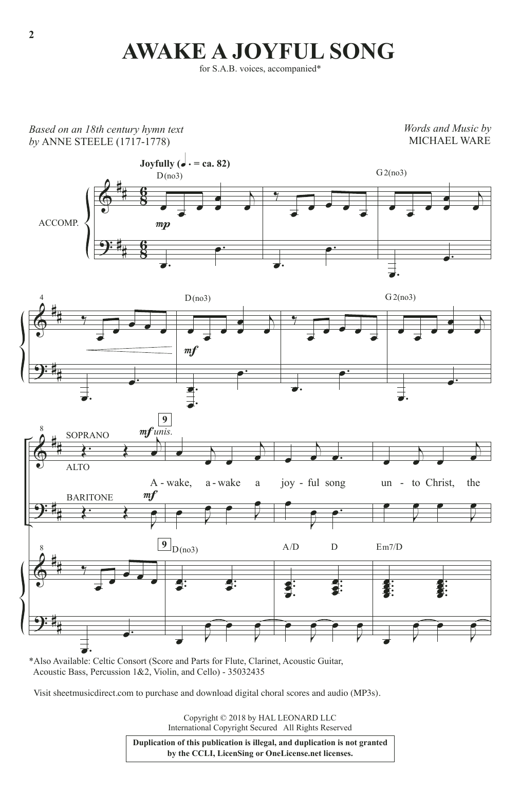 Joseph M. Martin Simple Songs for Slim Sundays, Volume 2 sheet music notes and chords arranged for Choir
