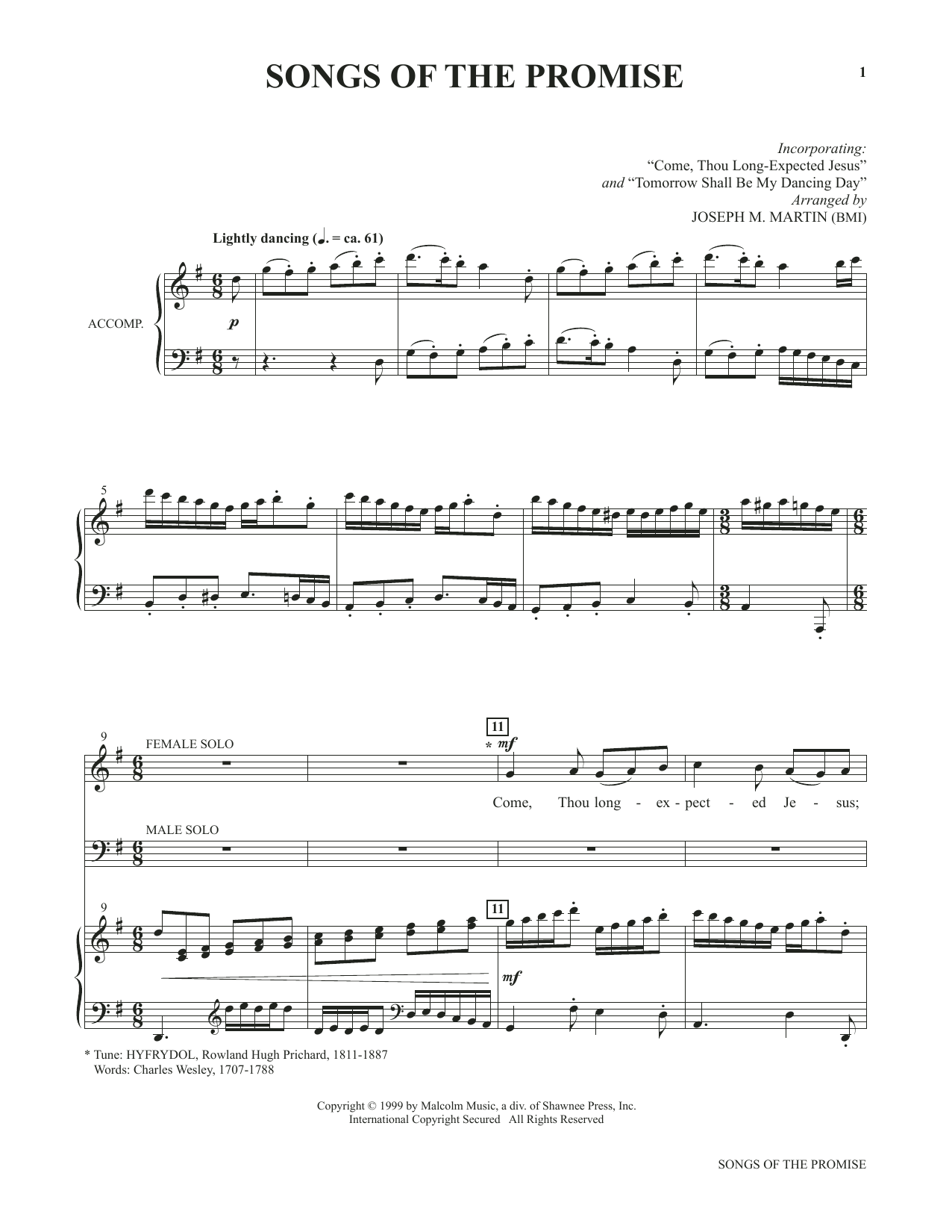 Joseph M. Martin Songs Of The Promise (from Voices Together: Duets for Sanctuary Singers) sheet music notes and chords arranged for Vocal Duet
