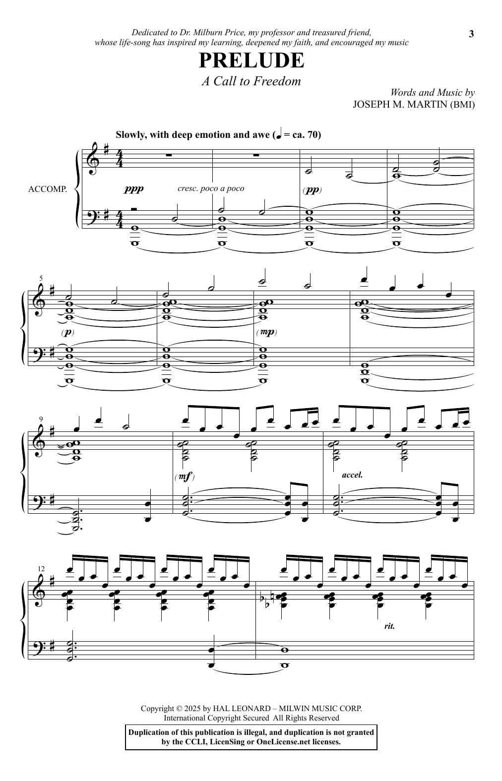 Joseph M. Martin The Four Freedoms sheet music notes and chords arranged for SATB Choir