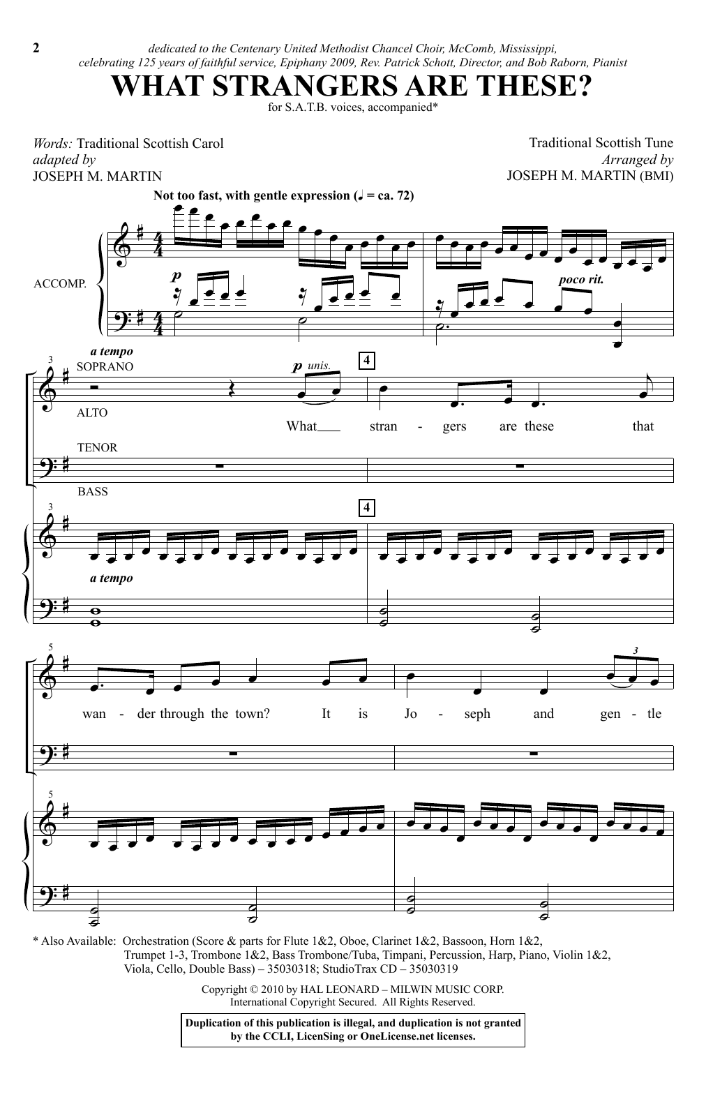 Joseph M. Martin What Strangers Are These? sheet music notes and chords arranged for SATB Choir