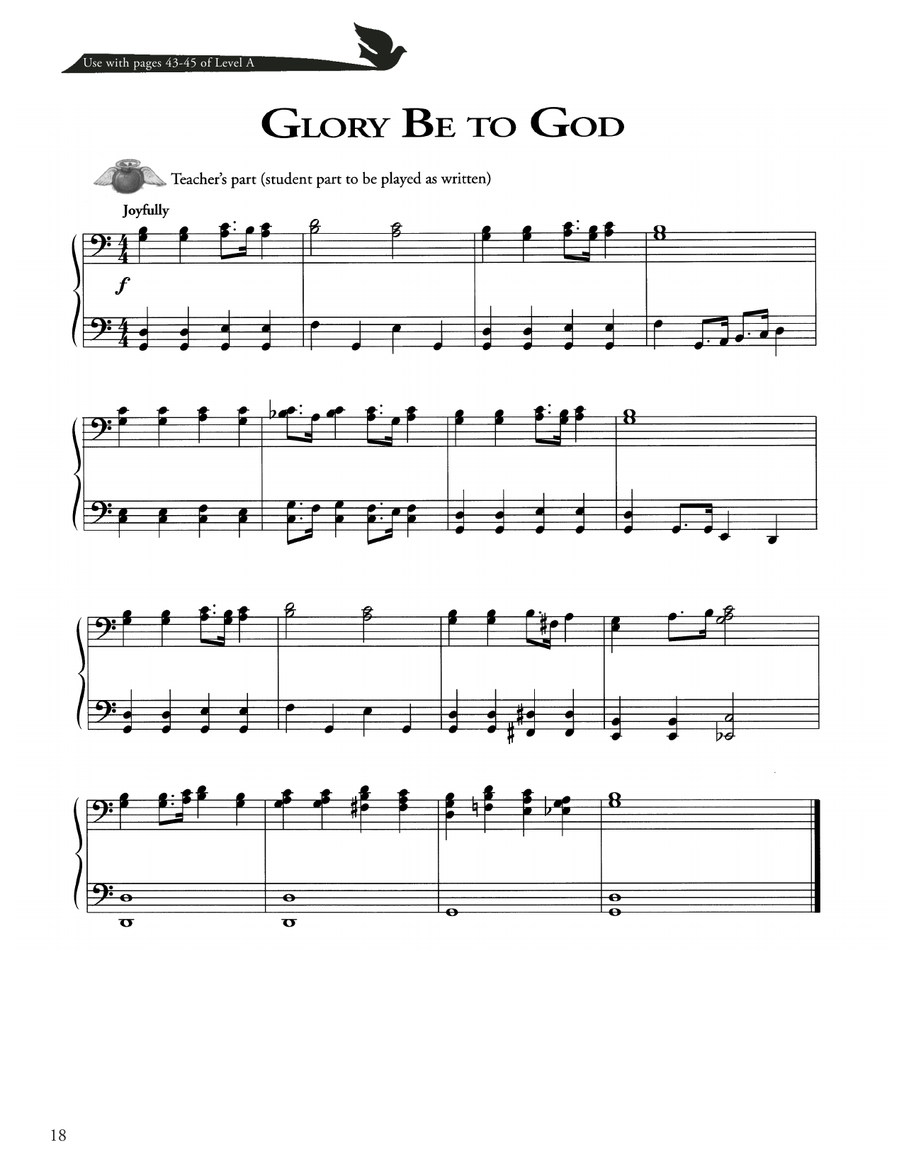 Joseph Martin, David Angerman and Mark Hayes Glory Be To God sheet music notes and chords arranged for Piano Method