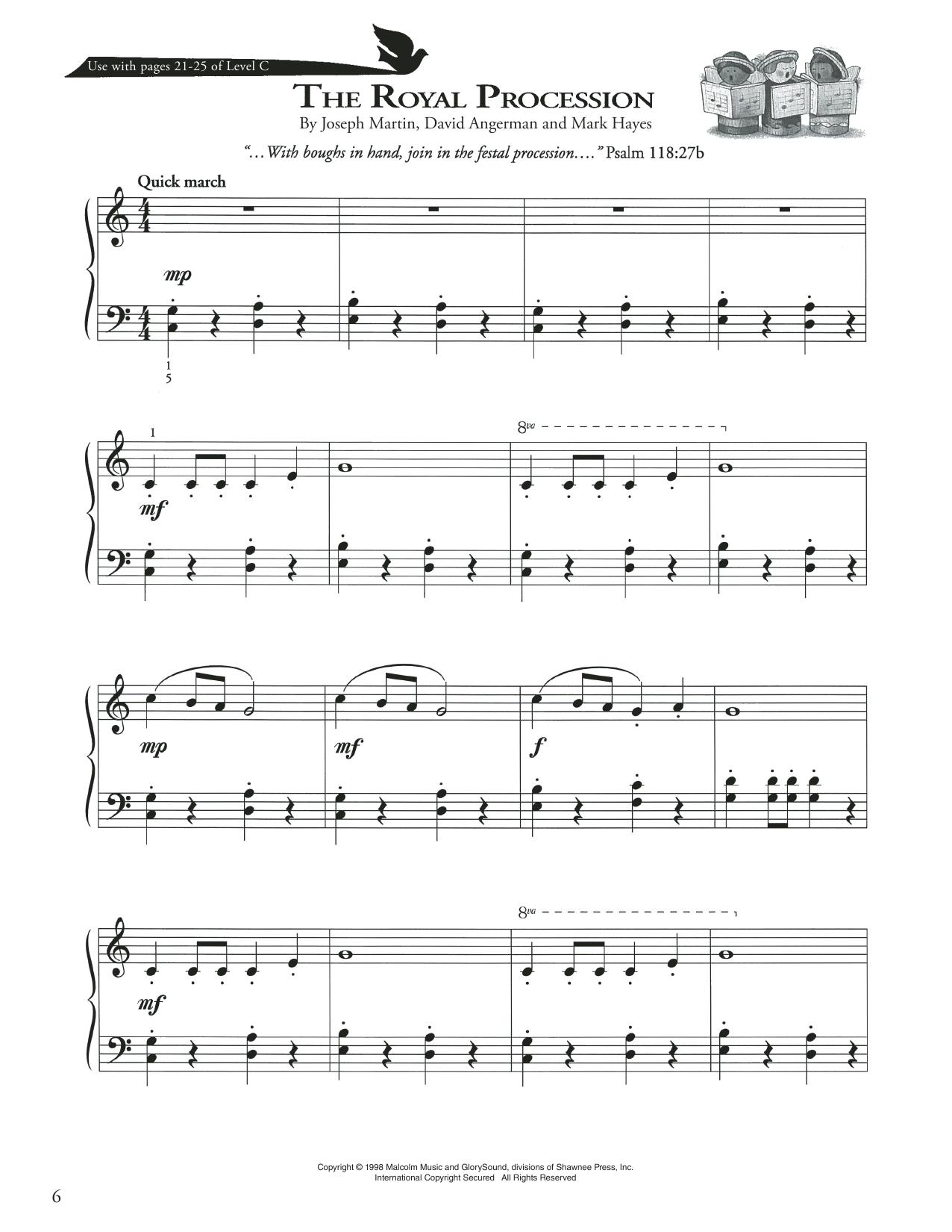 Joseph Martin, David Angerman and Mark Hayes The Royal Procession sheet music notes and chords arranged for Piano Method