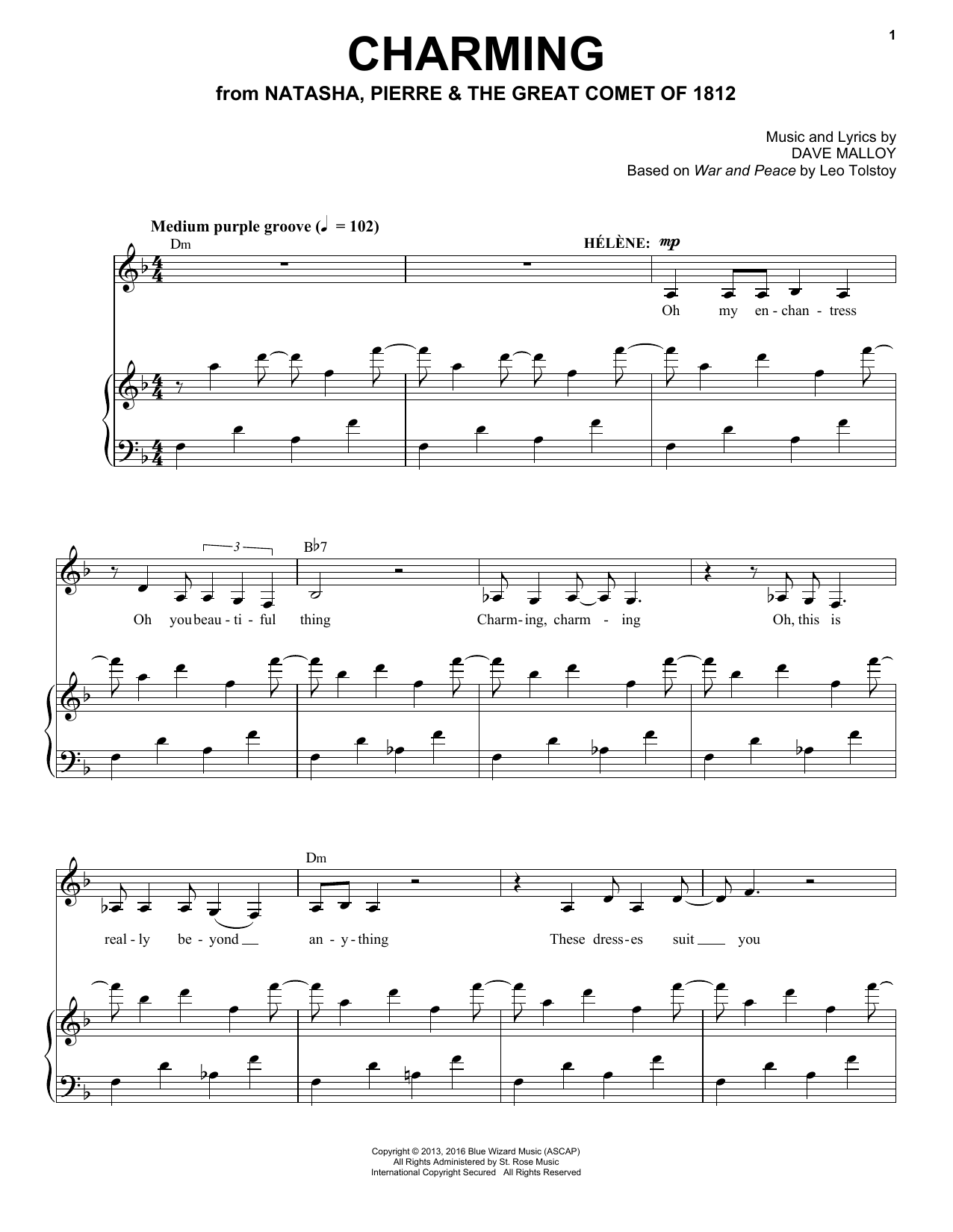 Josh Groban Charming sheet music notes and chords arranged for Piano & Vocal