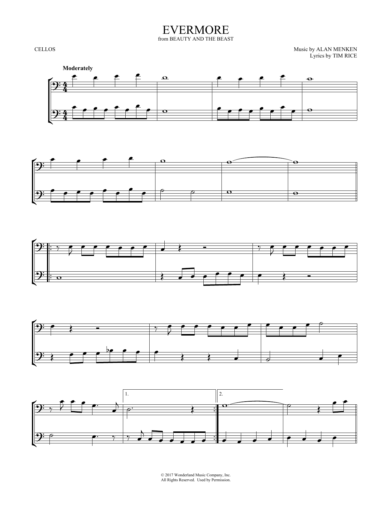 Josh Groban Evermore (from Beauty and the Beast) (arr. Mark Phillips) sheet music notes and chords arranged for Clarinet Duet