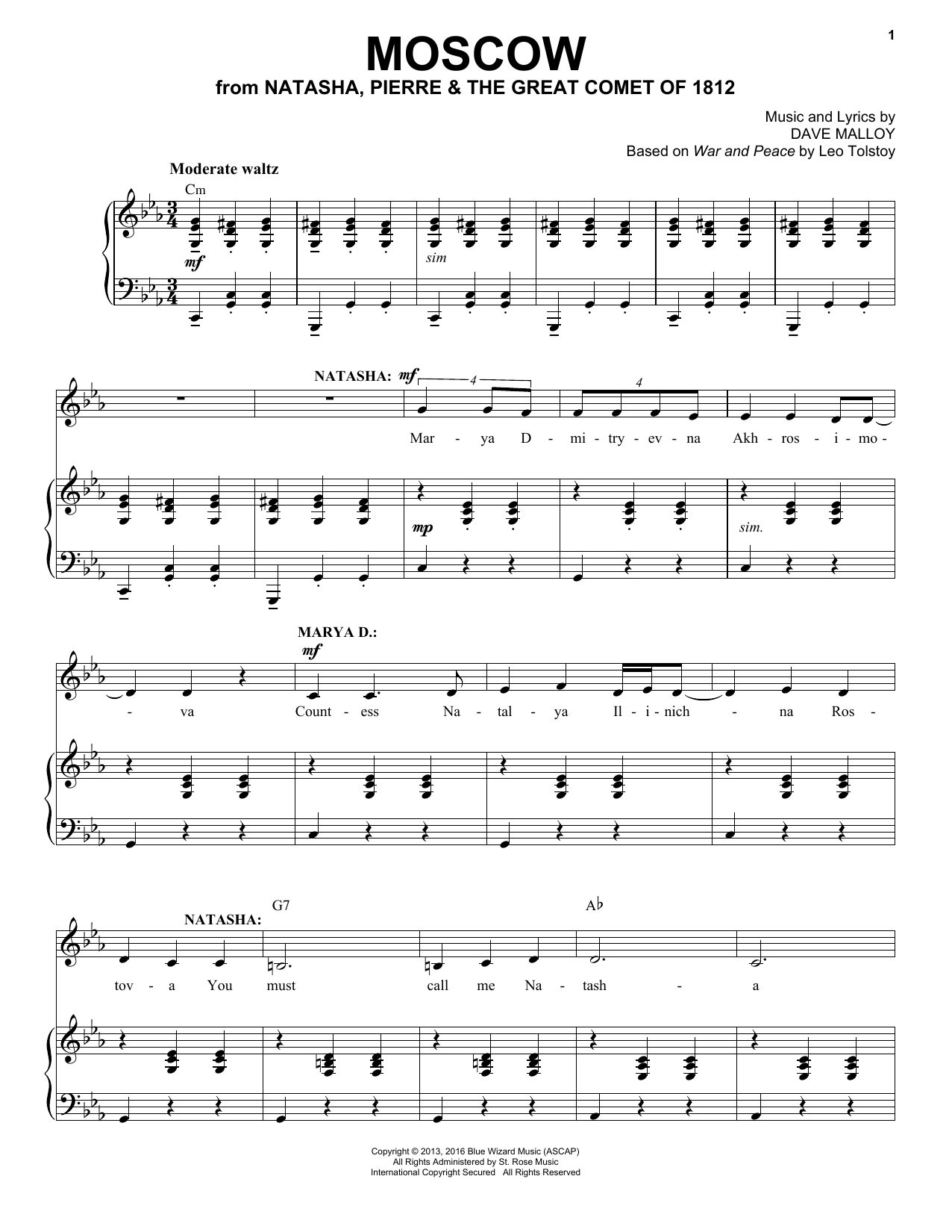 Josh Groban Moscow sheet music notes and chords arranged for Piano & Vocal