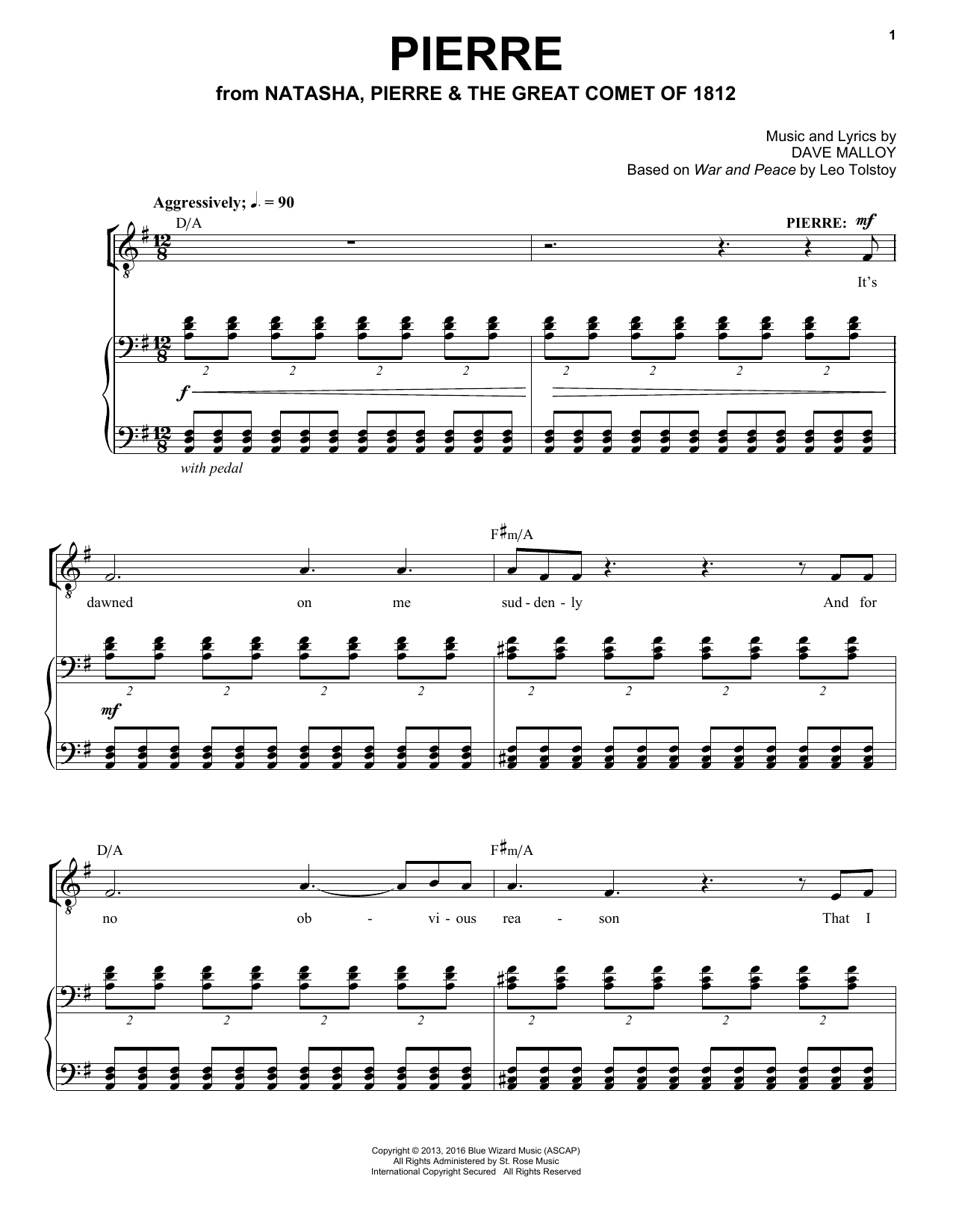 Josh Groban Pierre sheet music notes and chords arranged for Piano & Vocal