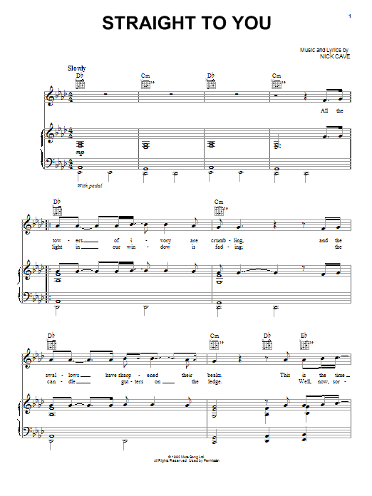 Josh Groban Straight To You sheet music notes and chords arranged for Piano, Vocal & Guitar Chords (Right-Hand Melody)