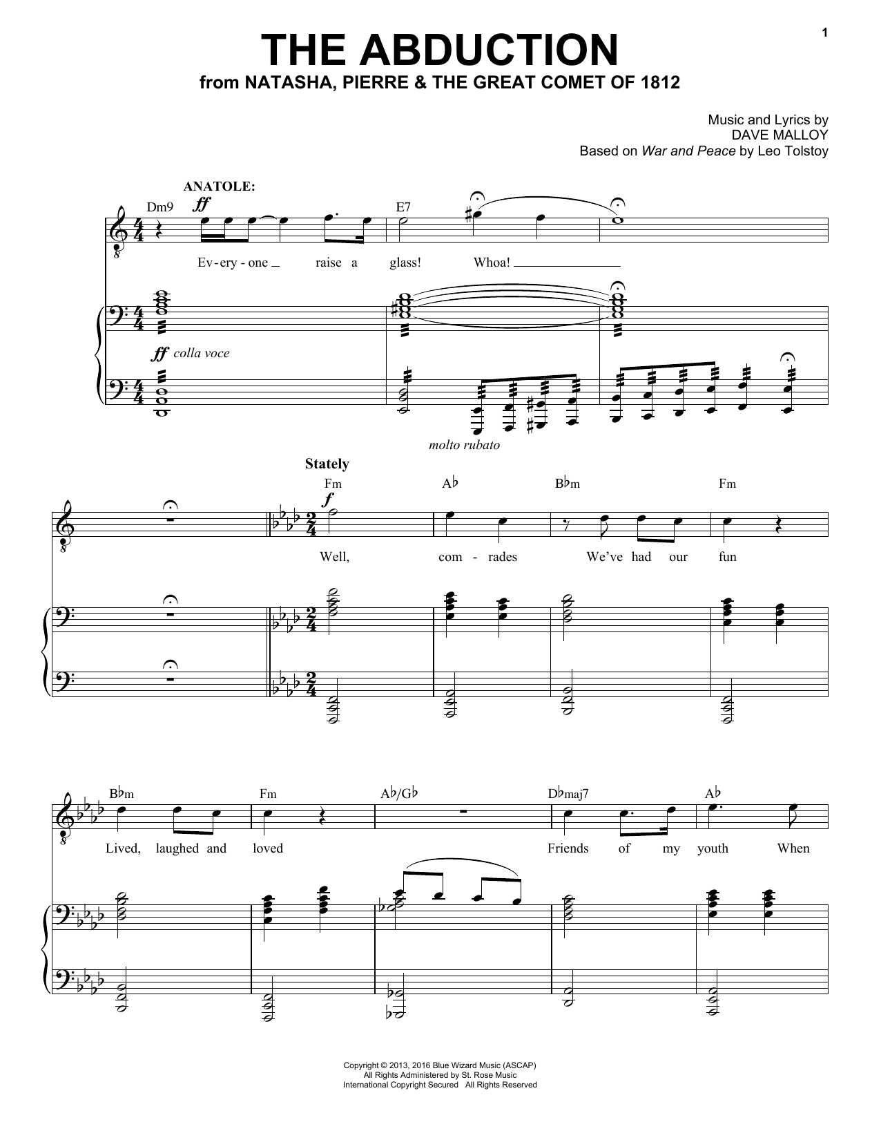 Josh Groban The Abduction sheet music notes and chords arranged for Piano & Vocal