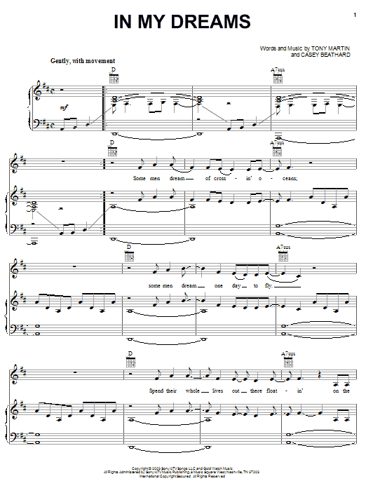 Josh Turner In My Dreams sheet music notes and chords arranged for Piano, Vocal & Guitar Chords (Right-Hand Melody)